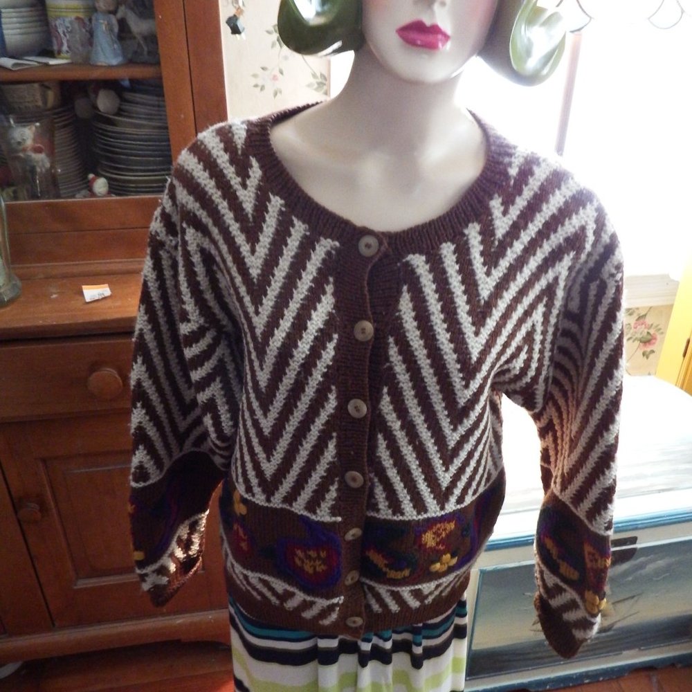 Vintage Allen Lolly Ladies Sweater Nottingham England Sz S